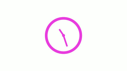New pink color circle clock icon without trick,New clock icon on white background