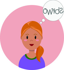 Vector illustration about dyslexia. Difficulty reading and writing