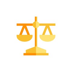 balance scale icon vector sign symbol. Flat design style modern vector illustration for web design and mobile concept.