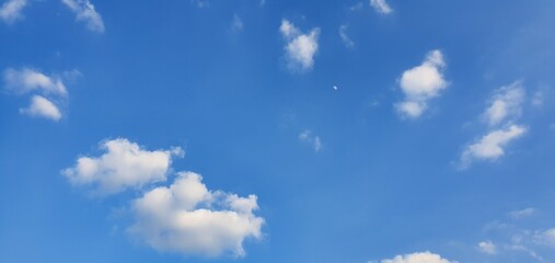 blue sky with clouds seasonal