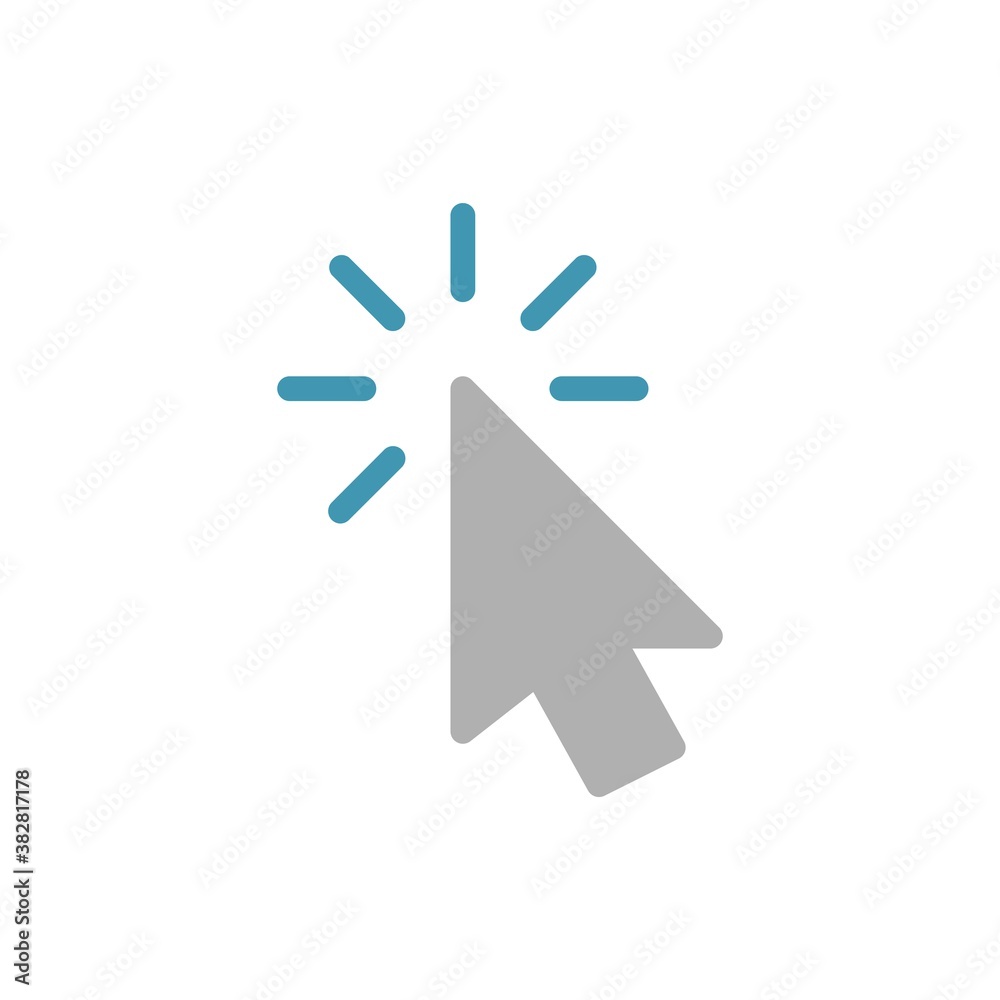Poster cursor click icon vector sign symbol. flat design style modern vector illustration for web design an