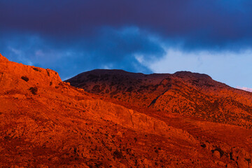 Sunset, Sierra de las Nieves National Park, Málaga, Andalusia, Spain, Europe
