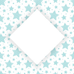 Christmas background with star icons and copyspace. Vector