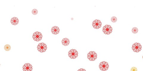 Light red vector natural layout with flowers.