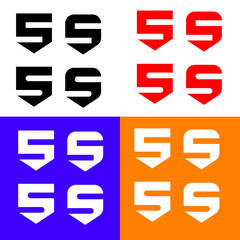 S letter logo and location vector design.