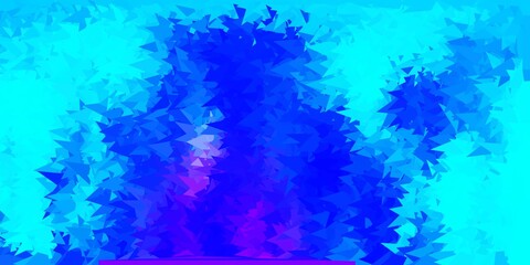 Fototapeta na wymiar Light pink, blue vector polygonal backdrop.