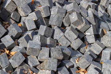 Background of gray building stone blocks