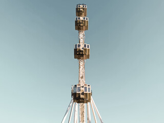 Ferris wheel in amusement park in Barcelona