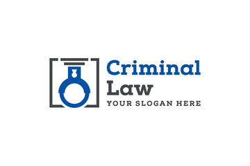 criminal law logo design vector