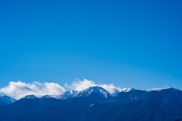 mountains and clouds