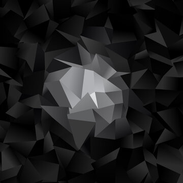 Low poly triangular, triangles vector background. Shatter, crumple effect. Chaotic glass pane