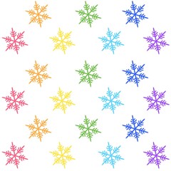 Rainbow Christmas Background Pattern, Vector, illustration