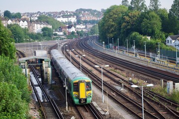 railroad tracks in autumn