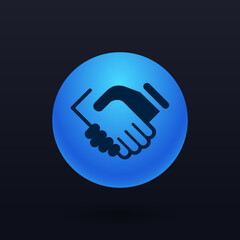 Hand Shake - Button