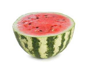 Half of delicious watermelon isolated on white