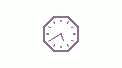 12 hours counting down pink gray clock icon on white background,clock icon,clock isolated