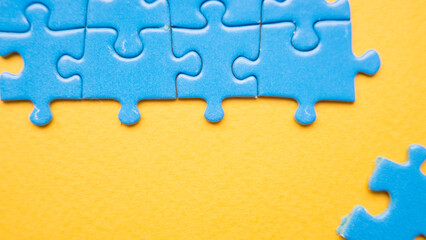 Business Teamwork Concept by Jigsaw Puzzle Pieces