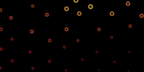 Dark brown vector template with flu signs.