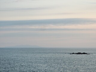 Obraz premium 神奈川県･三浦半島より望む伊豆大島