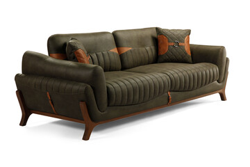 Obraz premium Modern comfortable furniture on white background . corner view