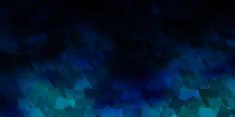 Dark BLUE vector background in polygonal style.