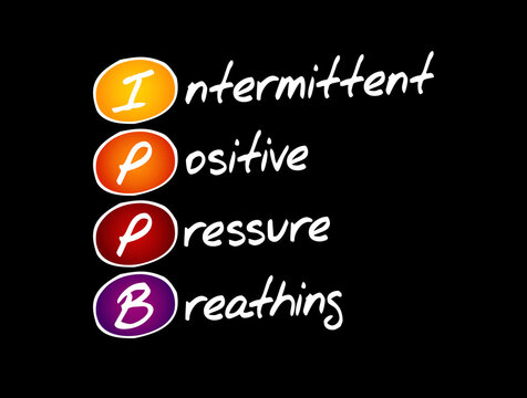 IPPB - Intermittent Positive Pressure breathing acronym, concept background