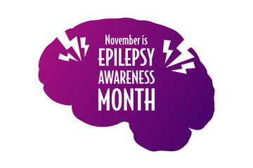November is National Epilepsy Awareness Month. Holiday concept. Template for background, banner, card, poster with text inscription. Vector EPS10 illustration.