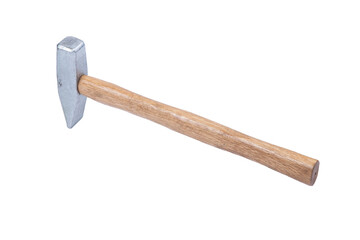 Close-Up Of Hammer Over White Background