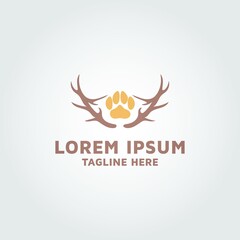 Deer Head with mountain logo design idea and inspiration