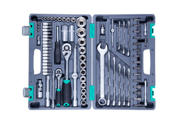 Hardware showcase. Cropped shot of repairman choosing screwdriver in tool store.