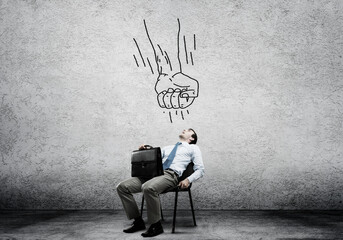 Businessman under pressure
