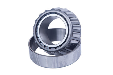 roller bearing on white background isolated. Metal auto technology background. Part of the car