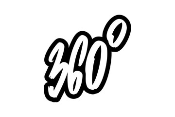 360 lettering logo for business, print and advertising.