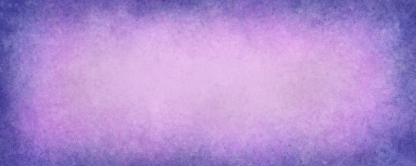 Grunge watercolor background in pink and purple shades with lightening in the center of the banner