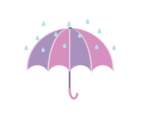 Umbrella on a white background. Vector illustration.