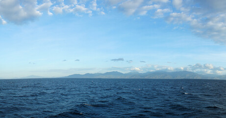 Beautiful seascape with islands. Palawan Island. Philippines.
