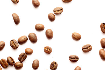 coffee beans isolated on white