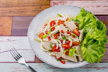 Spicy Vietnamese sausage salad