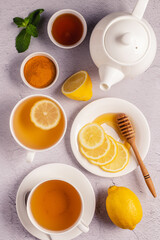 Green tea with lemon and honey, Immunity boosting and cold remedies.