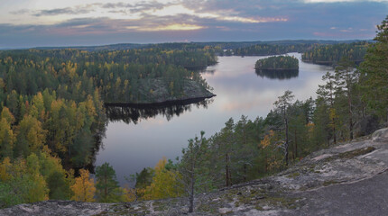 Sunset in Repovesi national park
