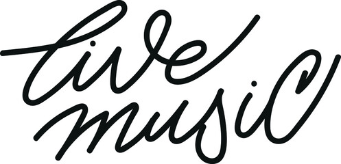 illustration of an design live music calligraphy