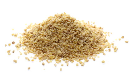 Dry bulgur isolated on white background