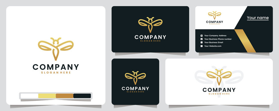 dragonfly, golden, luxury , logo design inspiration