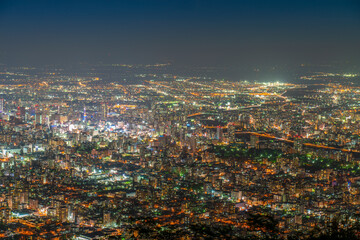 Fototapeta na wymiar 日本　北海道　札幌　藻岩山　夜景