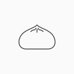 dumpling icon, food vector illustration