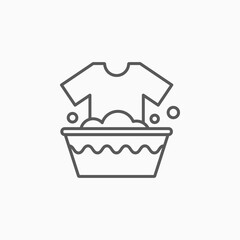 soak icon, soaking t shirt vector illustration