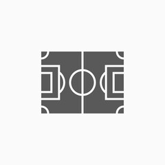 soccer field icon , football field vector illustration