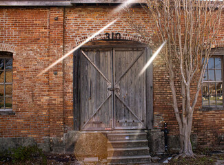 old wooden door