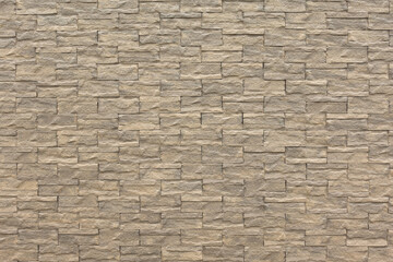 Pattern of white modern stone brick wall surfaced