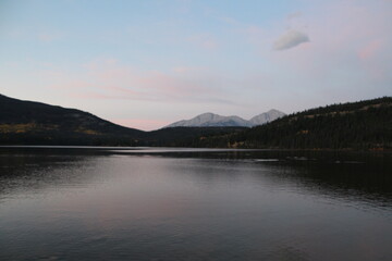 Dusk On Pyramid Lake, Jasper National Park, Alberta